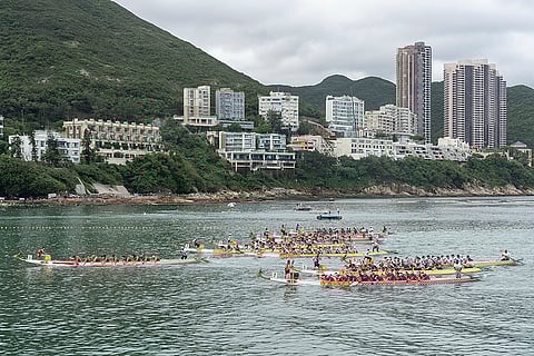 Annual dragon boat race in Hongkong